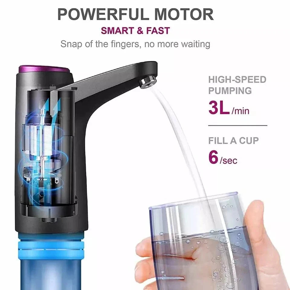 Electric Automatic Water Bottle Pump Dispenser – USB Rechargeable