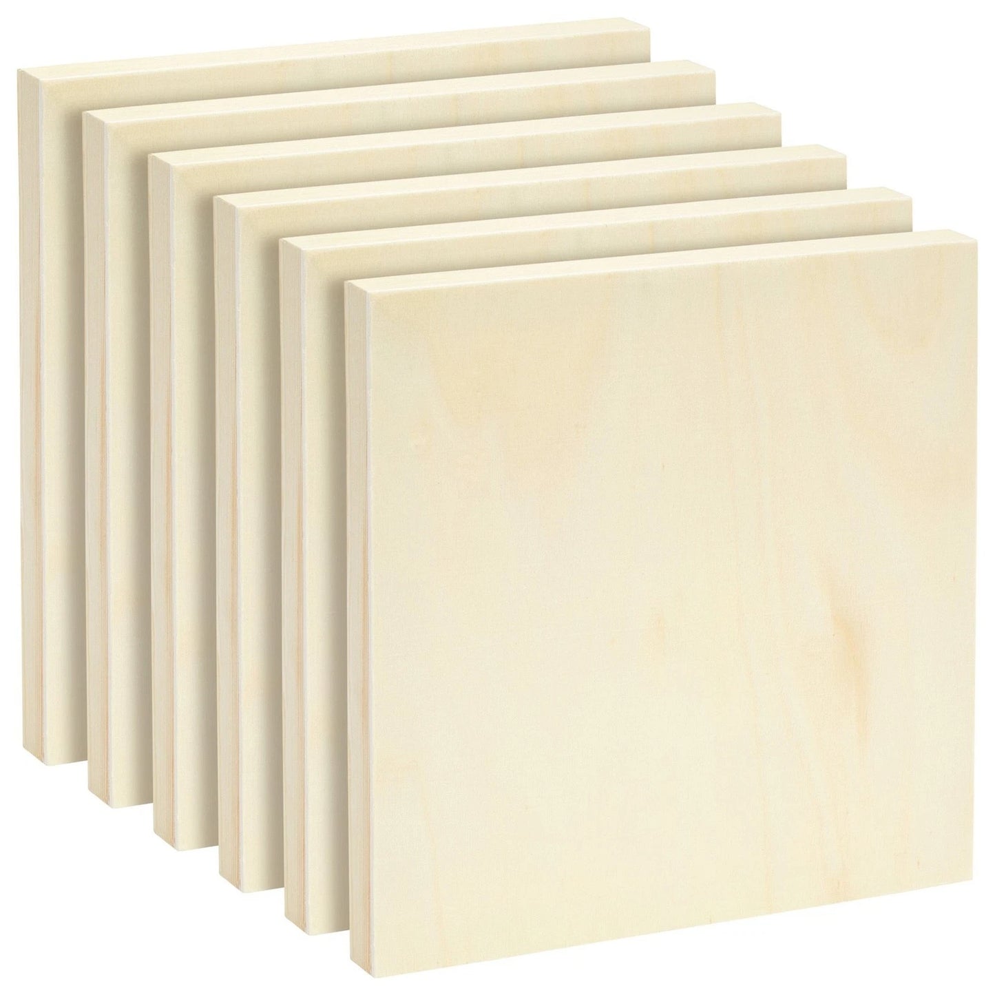 6-Pack Unfinished Wood Panels for Painting