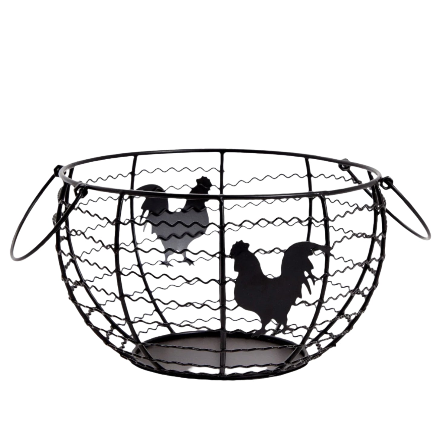 Rustic Black Wire Egg Basket