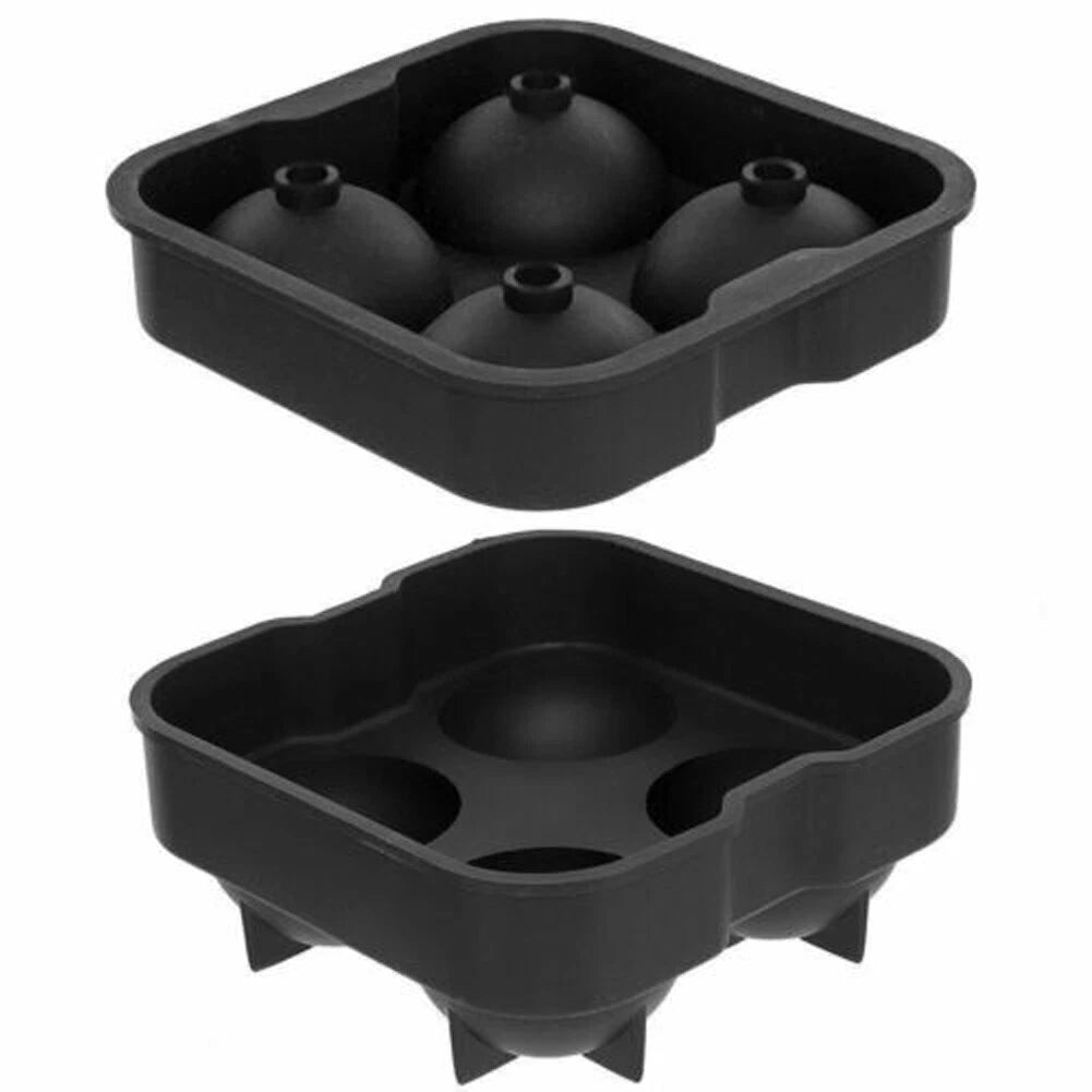 2-Pack 4-Slot Silicone Ice Ball Molds