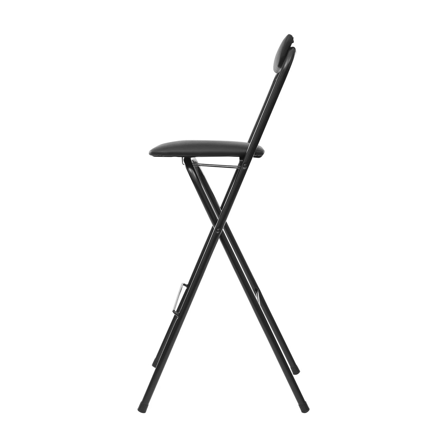 2PCS Black Foldable Bar Chairs