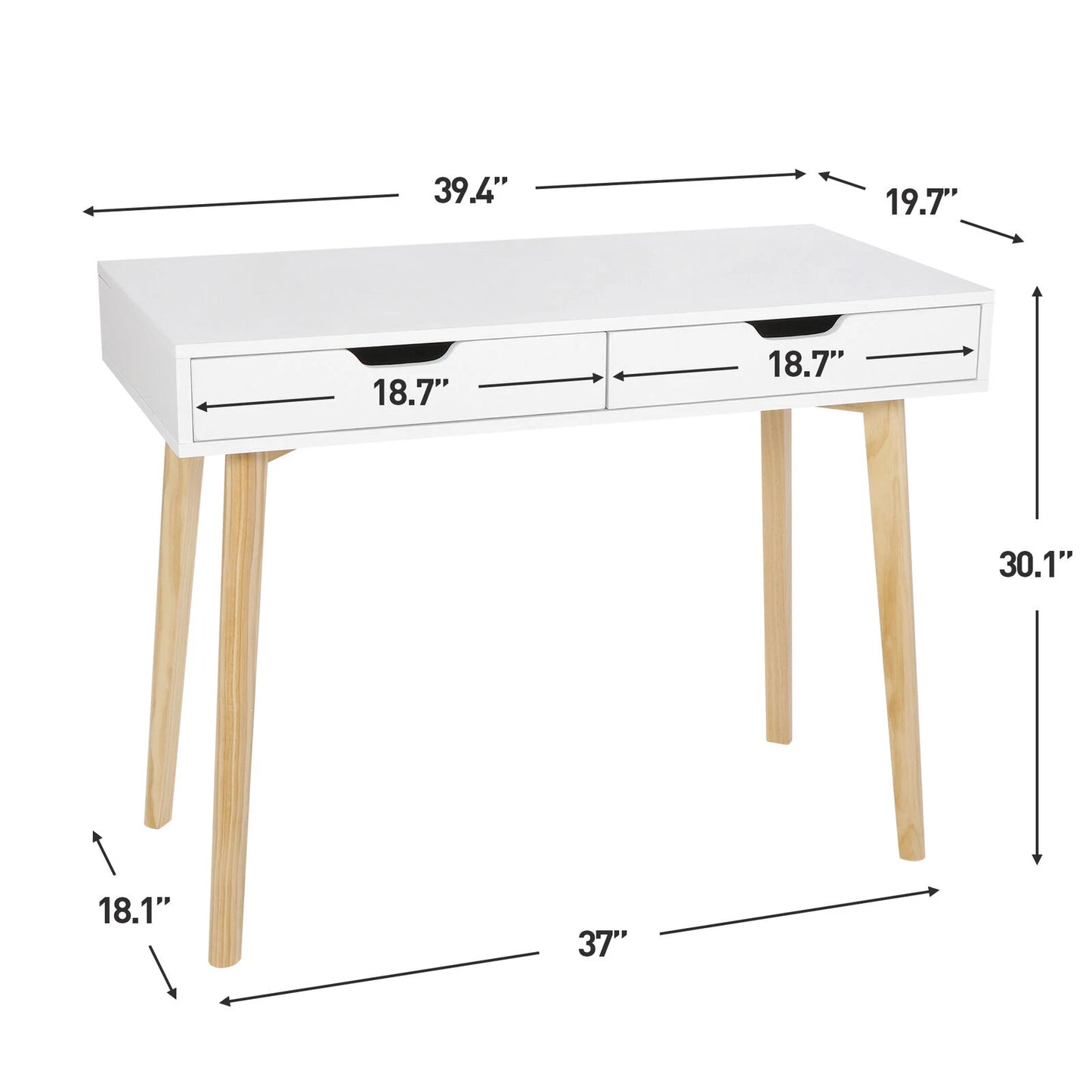 39.4" Home Office Computer Desk with Drawer