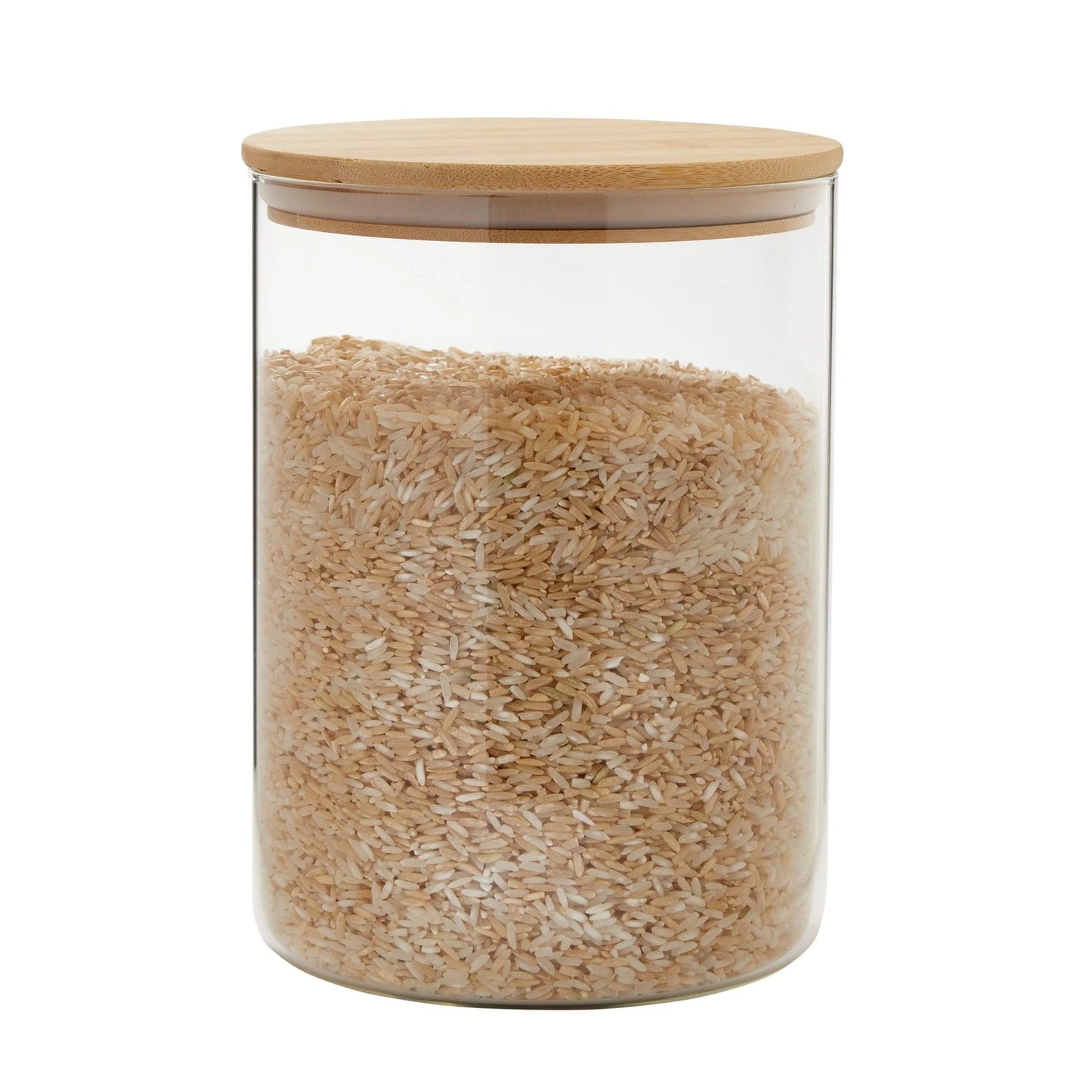 2-Pack 100 Oz Large Glass Storage Canisters with Bamboo Lids