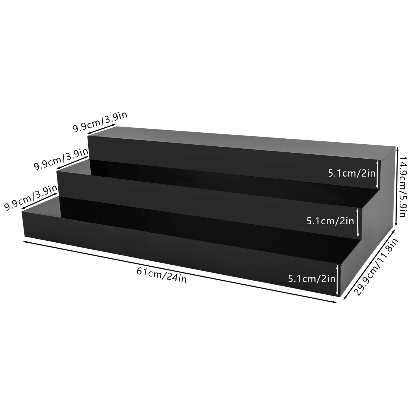 2-Pcs 3-Tier Acrylic Display Stands