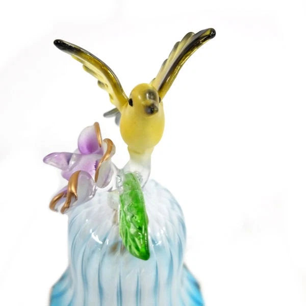 Floral Bird Bell – Goldfinch with Hibiscus