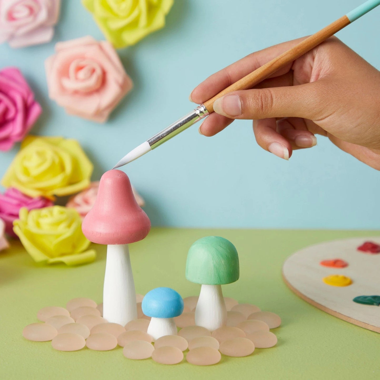 Mini Unfinished Wood Figurines (7 Sizes, 14 Pack)