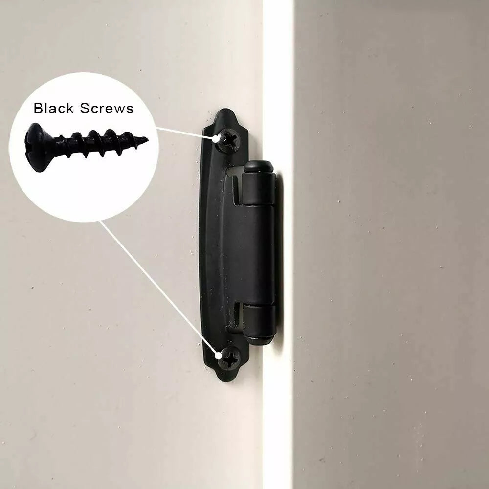 40Pcs Matte Black Cabinet Hinges