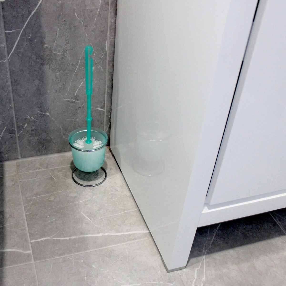 Home Collection Pack of 2 Standing Toilet Brush Set with Compact Holder