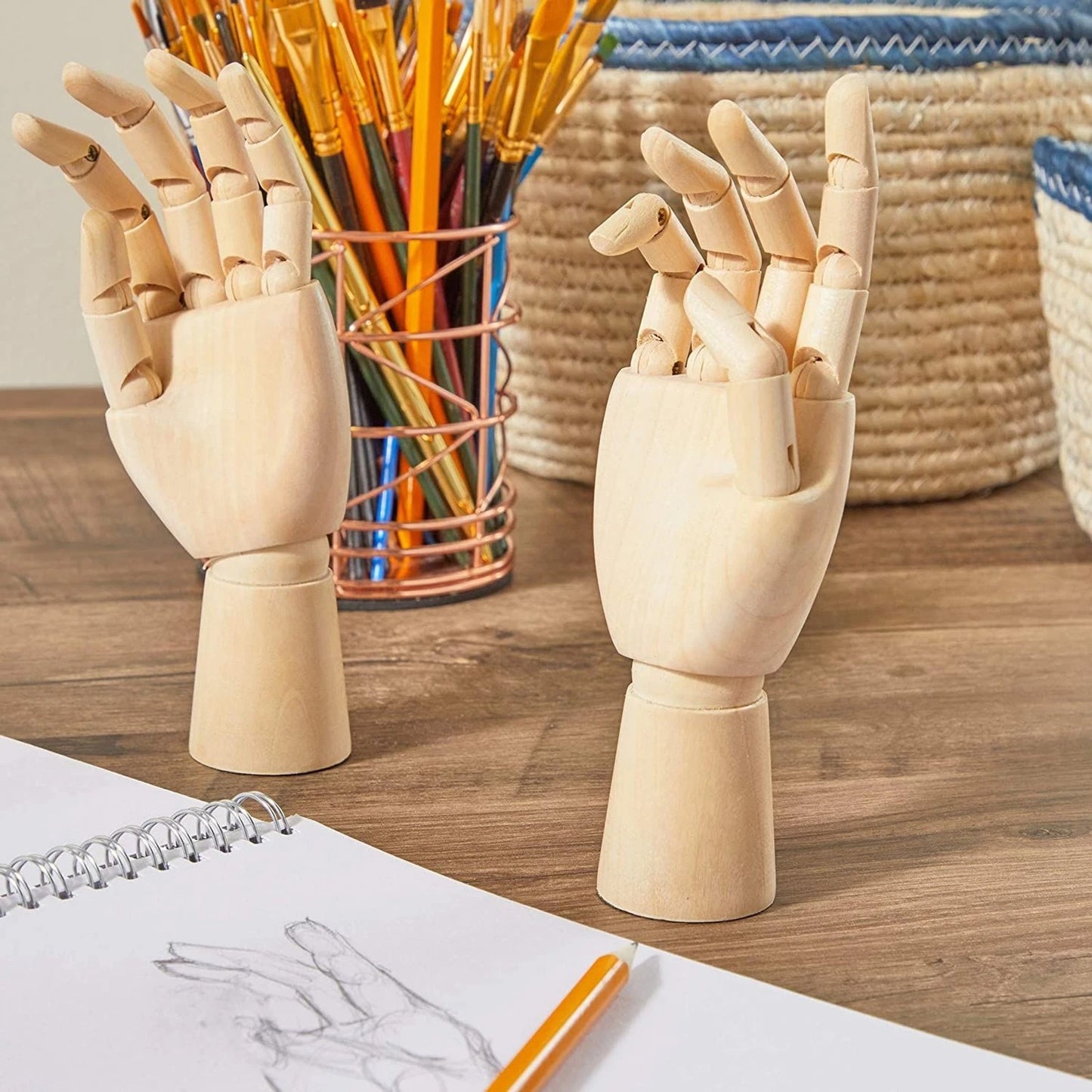 7-Inch Wooden Artist Hand Mannequin Set
