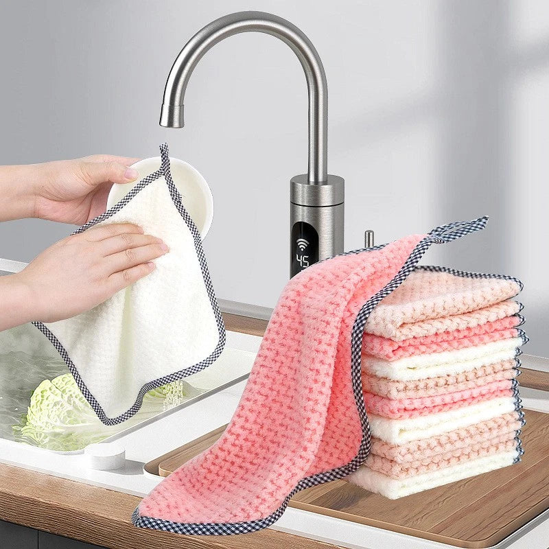 4× Coral Velvet Dish Cloths