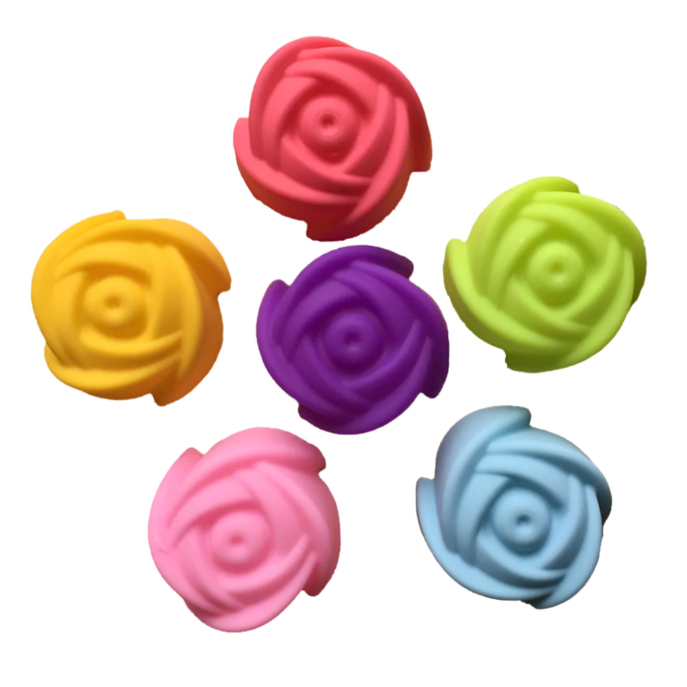 36-Pack Reusable Silicone Baking Cups Rose