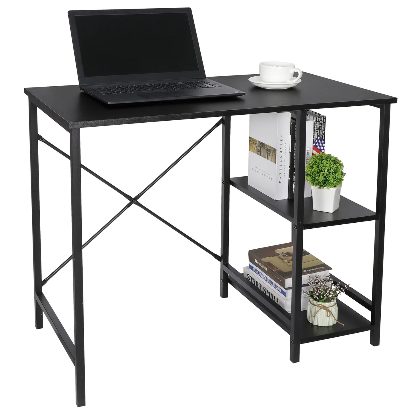 Durable Computer Desk with Shelves