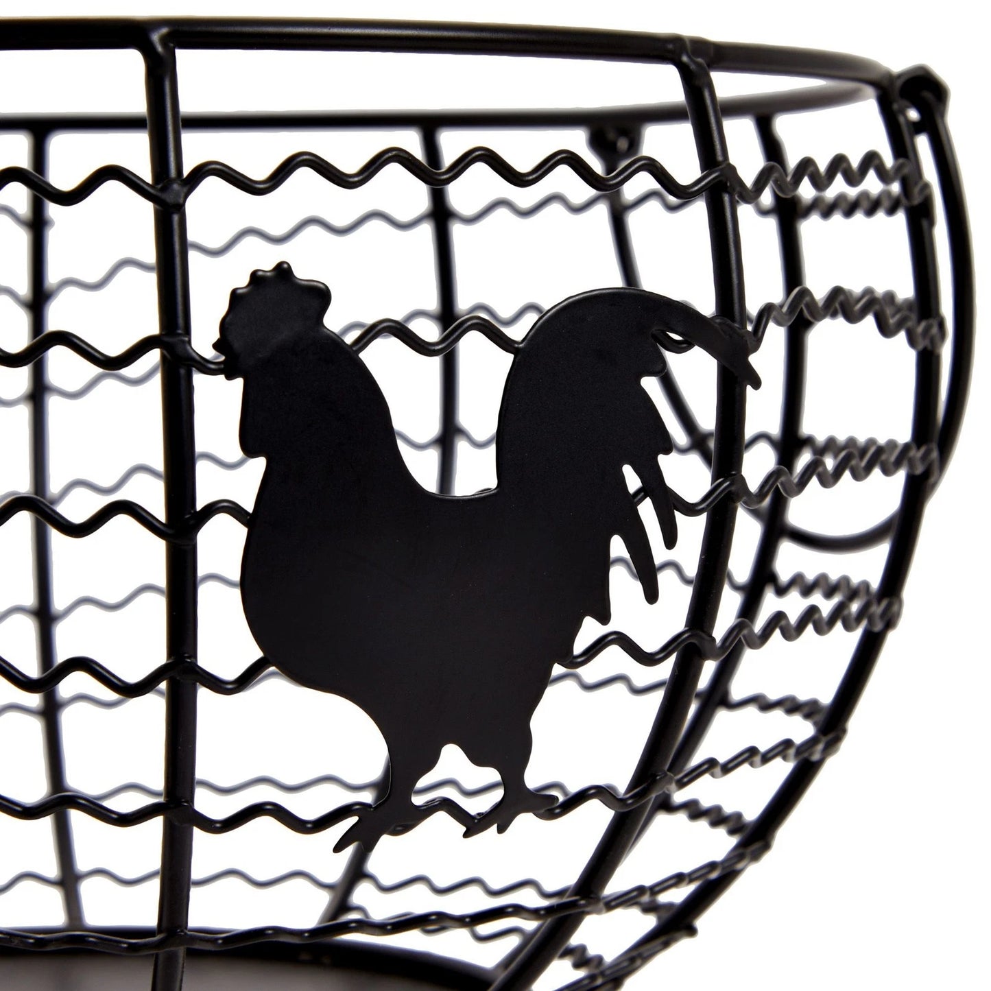 Rustic Black Wire Egg Basket