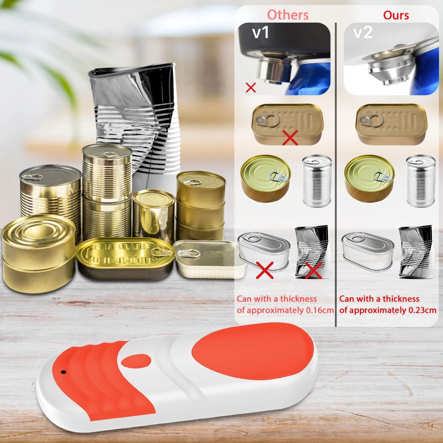 Electric Can Opener – Smooth Edge Rechargeable Kitchen Gadget
