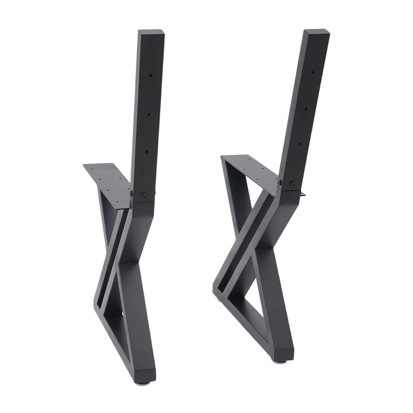 2PCS Z-Shaped Bench Legs with Backrest Bracket
