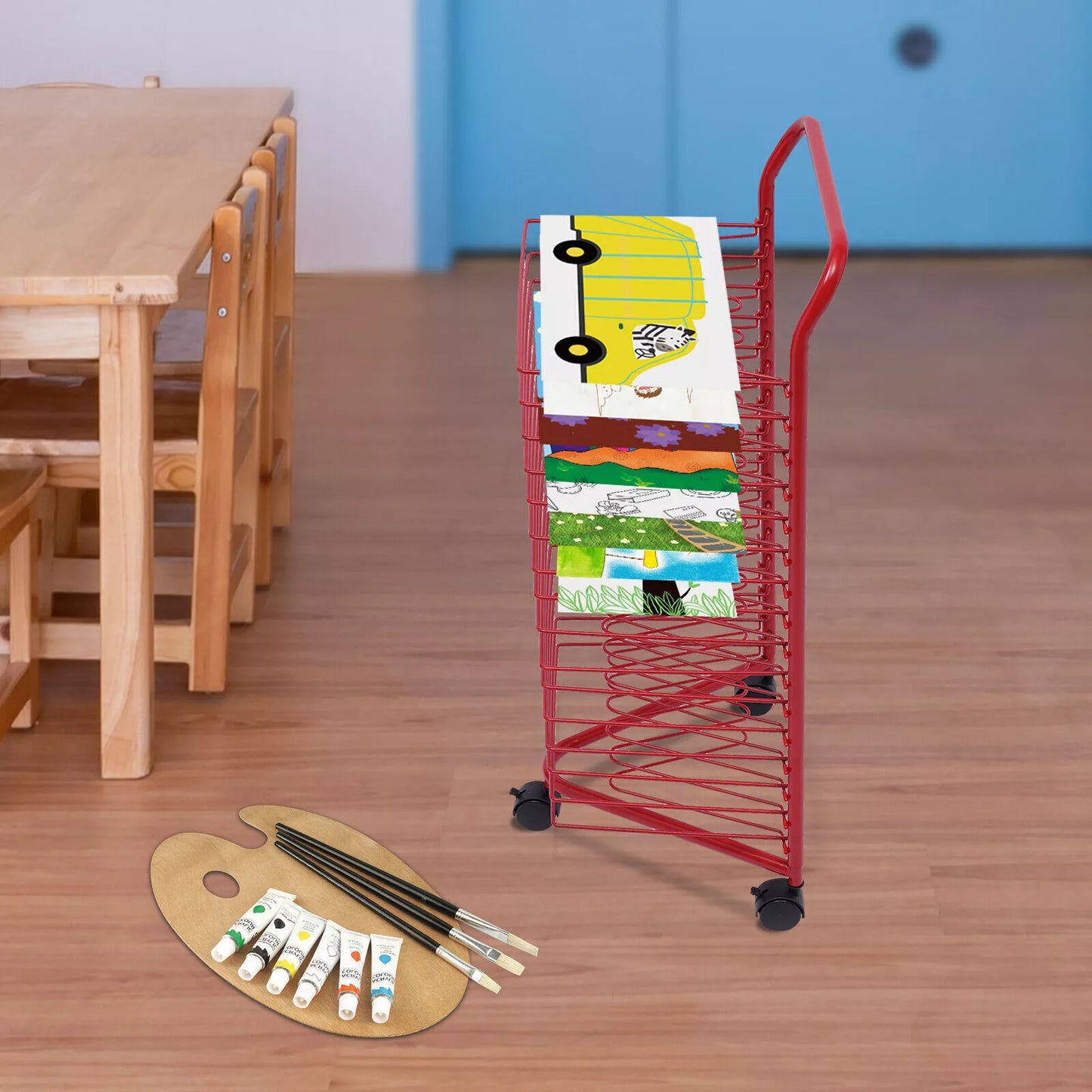 Mobile Stand Art Drying Rack