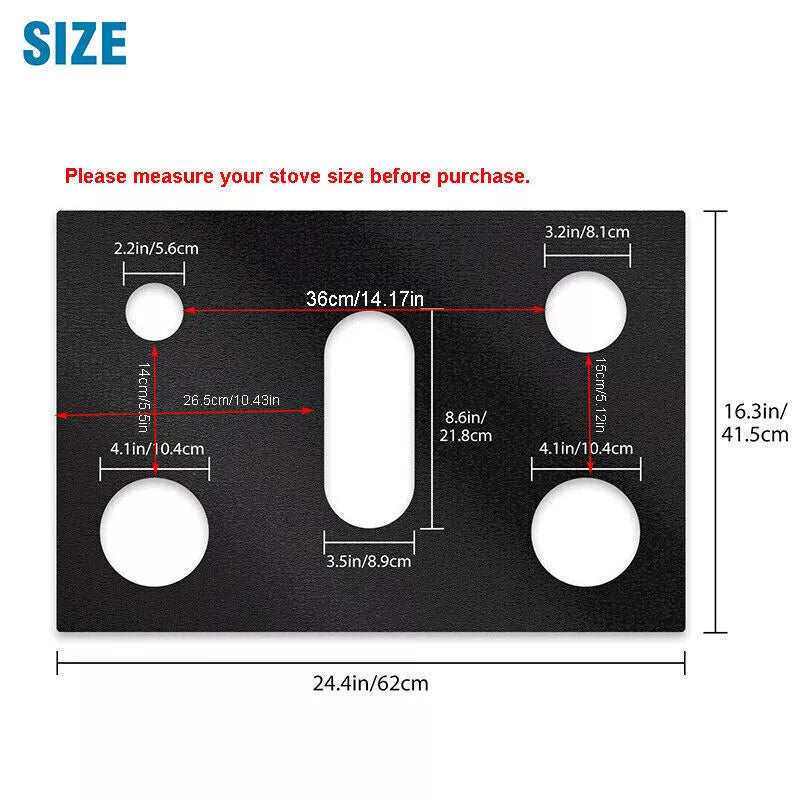 Reusable Gas Range Stove Top Burner Cover Black
