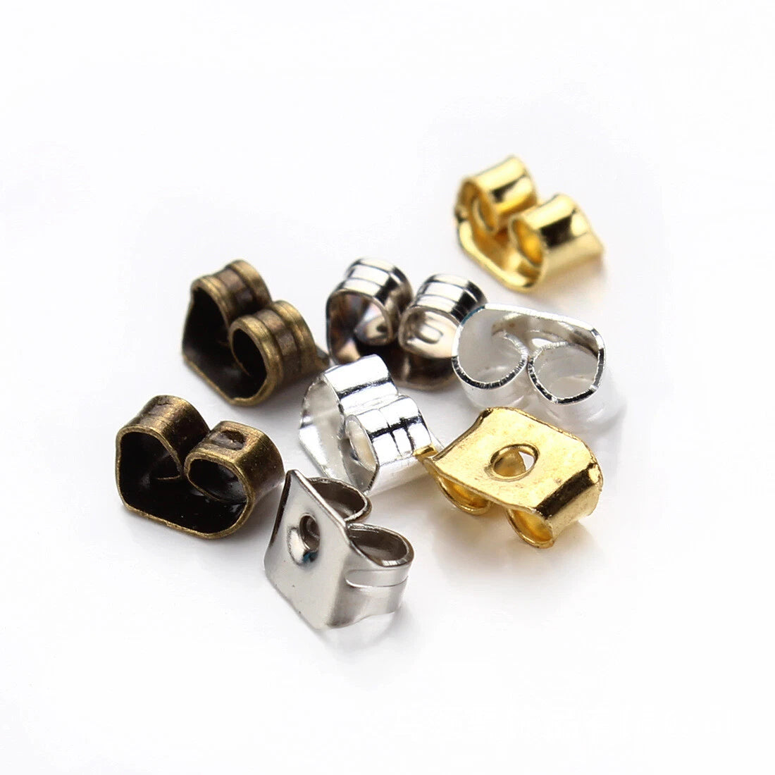 100 Pack Earring Back Butterfly Ear Nuts