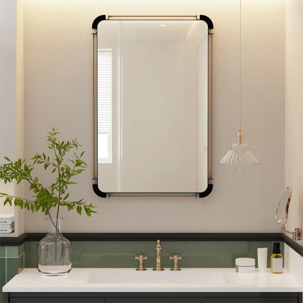 Rustic Industrial Rectangular Wall Decor Mirror