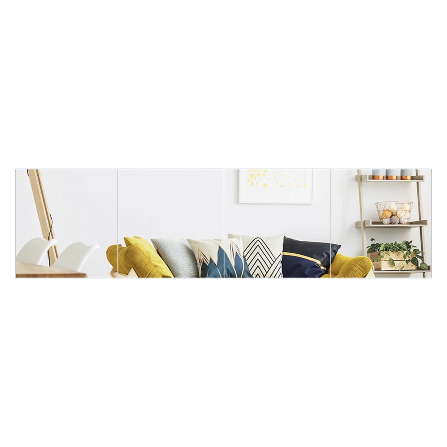 Full Length Mirror Tiles – 4PCS Frameless Wall Mirror Set