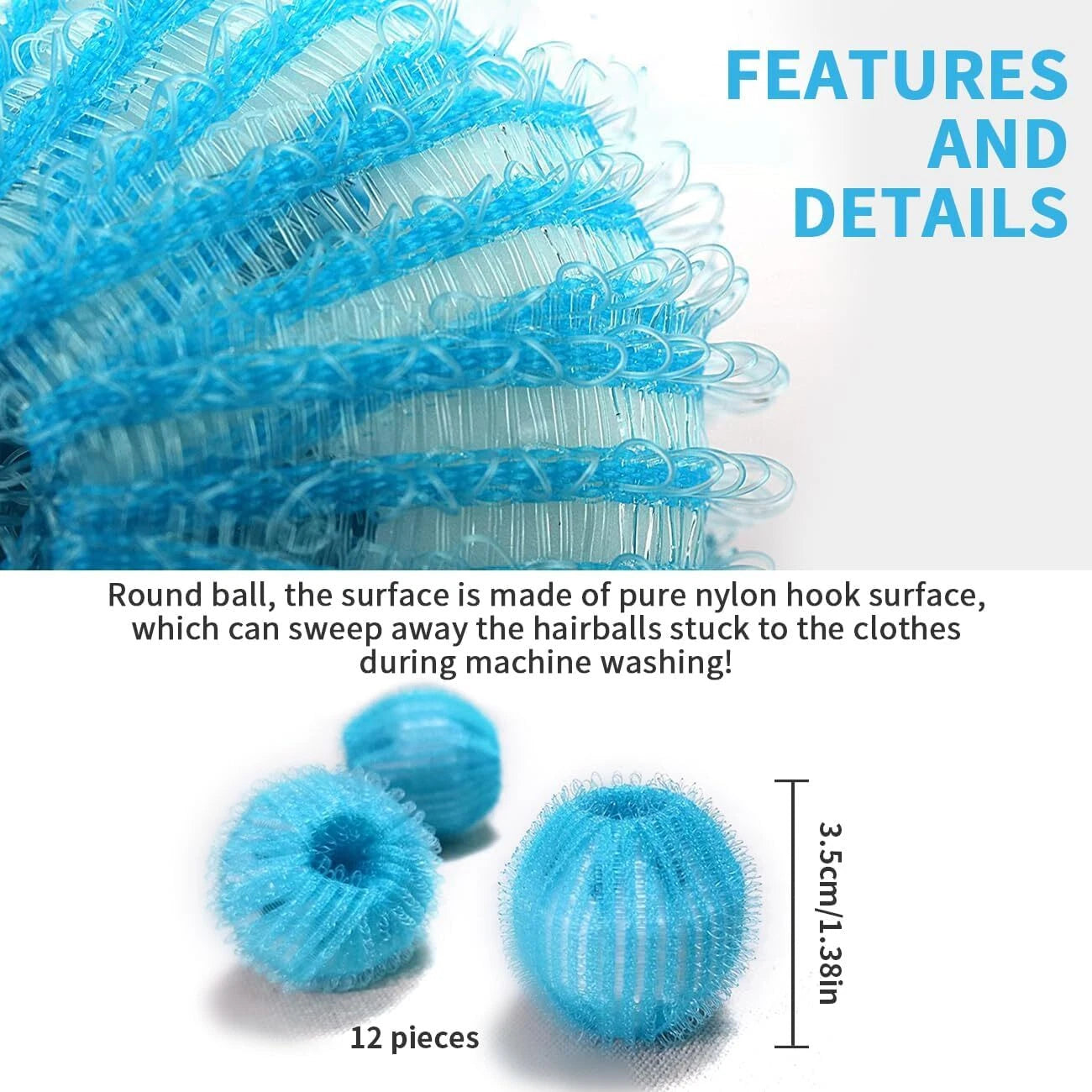 10× Reusable Pet Hair Remover Laundry Balls