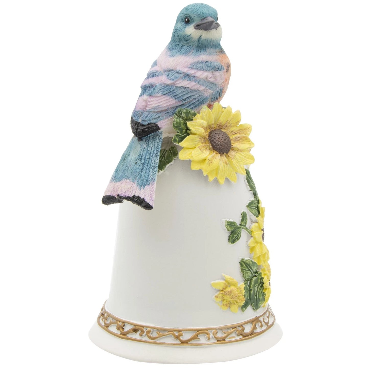 You Are My Sunshine Ceramic Wind-Up Musical Bell with Bluebird