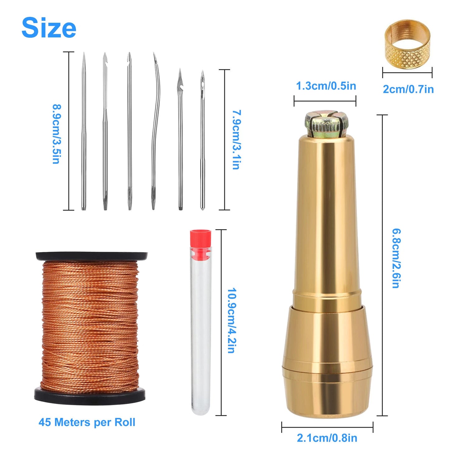 Canvas Leather Sewing Awl Kit