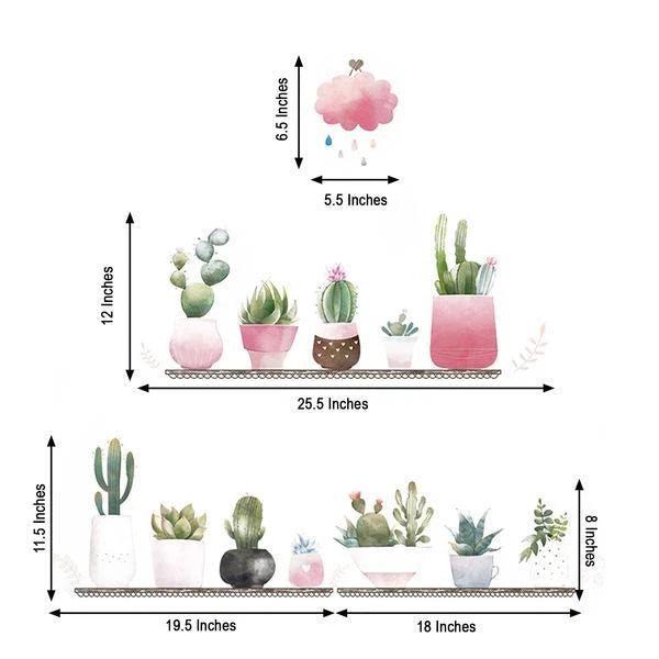 Succulent Plant Wall Stickers