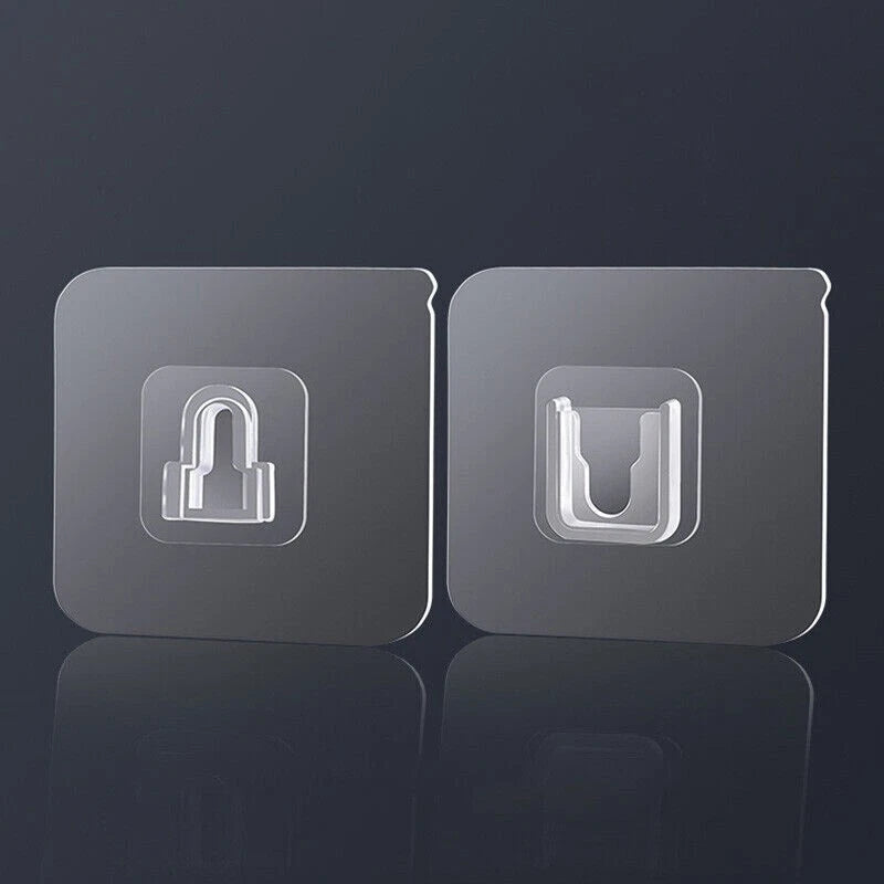 Double-Sided Adhesive Wall Utility Hooks with Suction Cup