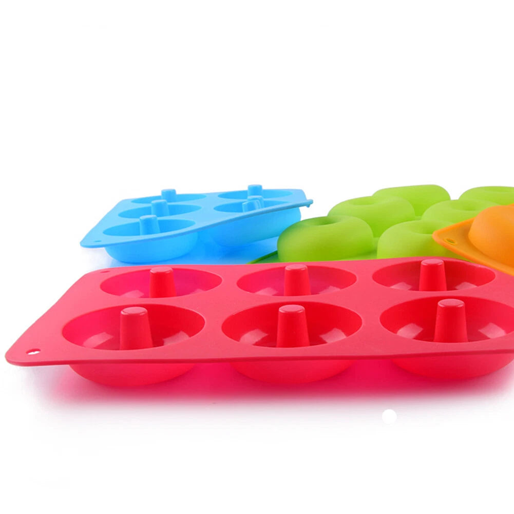 2-Pack Silicone Donut Molds Hot Pink