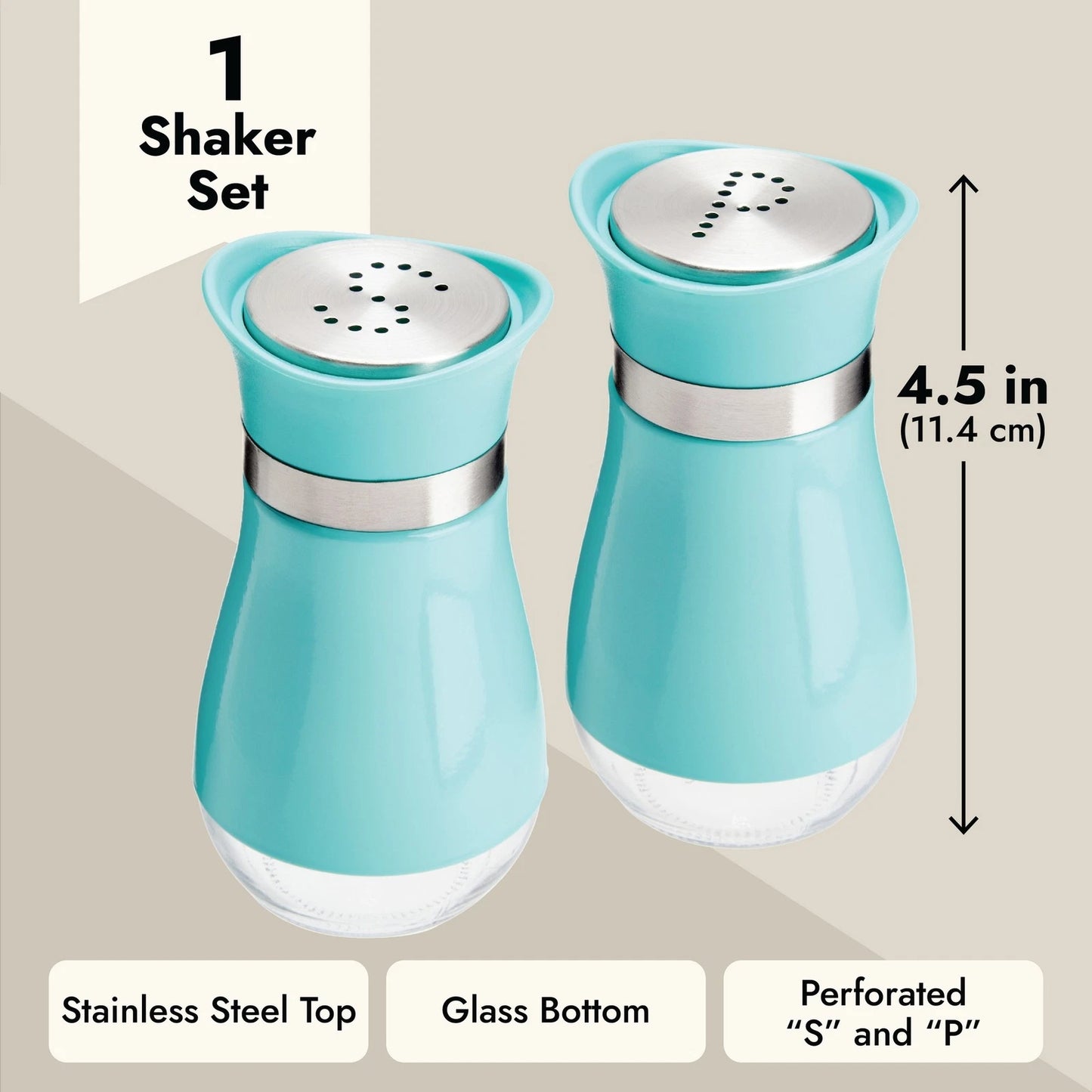 2-Piece Salt and Pepper Shaker Set