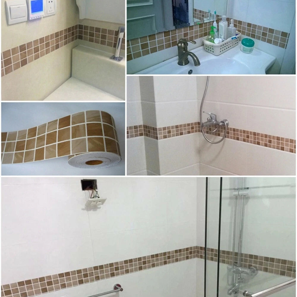Self-Adhesive Mosaic Backsplash Waterproof 3D Wall Sticker