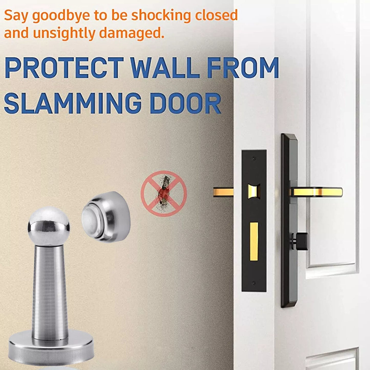 Heavy Duty Stainless Steel Magnetic Door Stopper