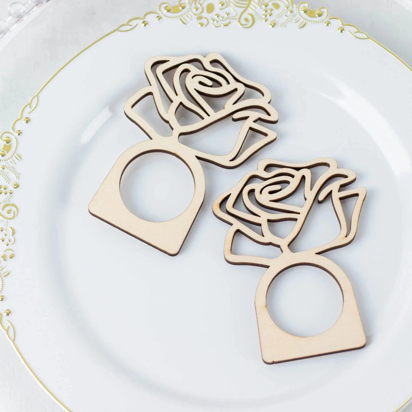 Home Collection 10 Natural Wood Napkin Rings