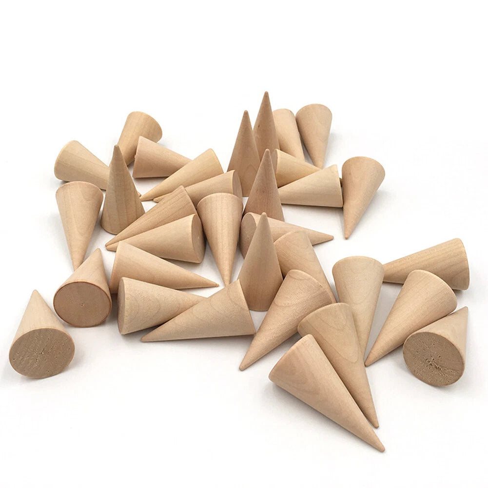 10–20 Pc Wood Cone Ring Holder