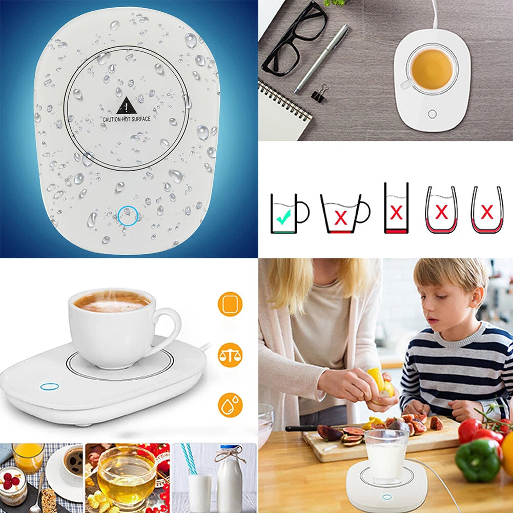 2 Pc Cup Mug Warmer – Auto Shut Off Drink Heater Pad