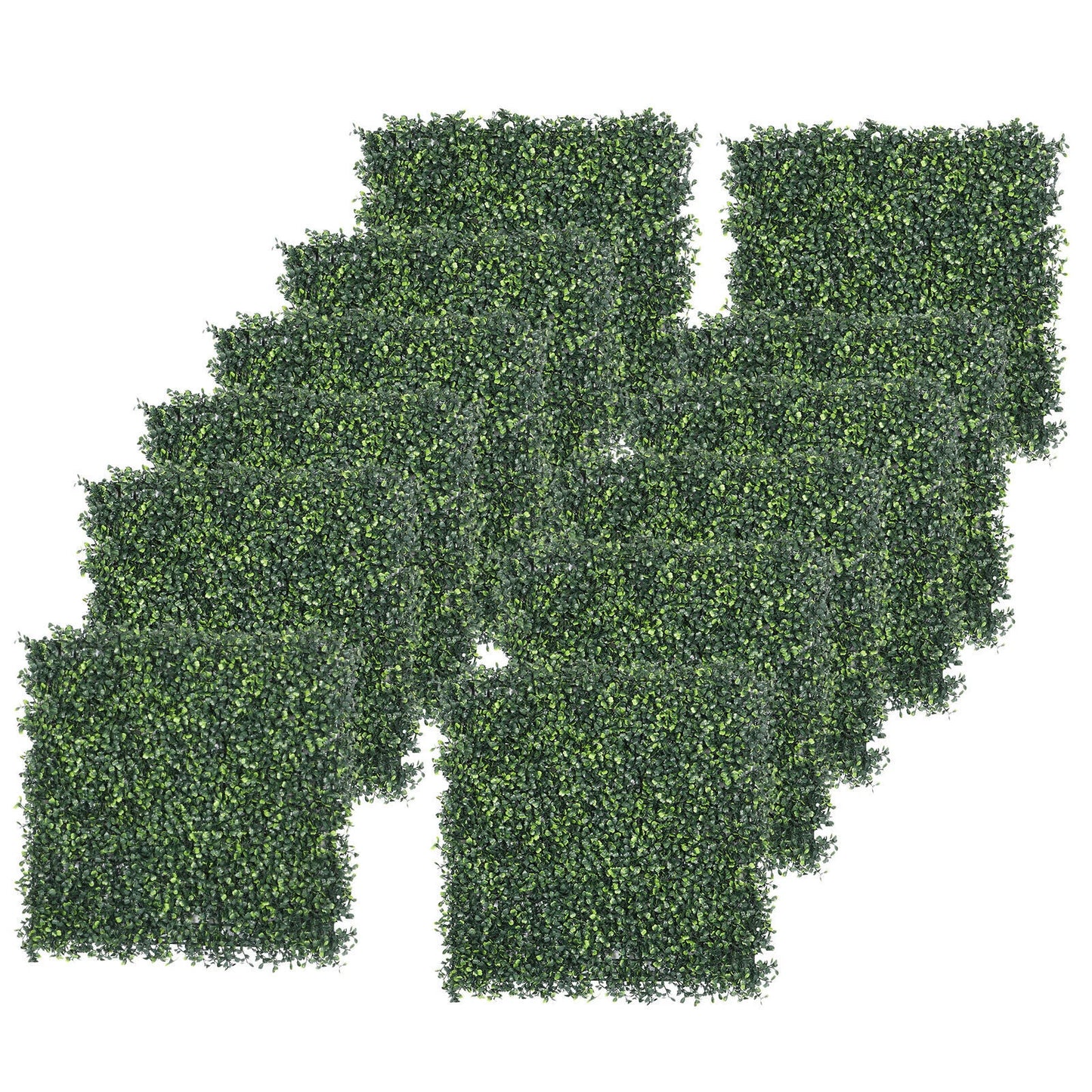 12PCS Artificial Boxwood Hedge Panels