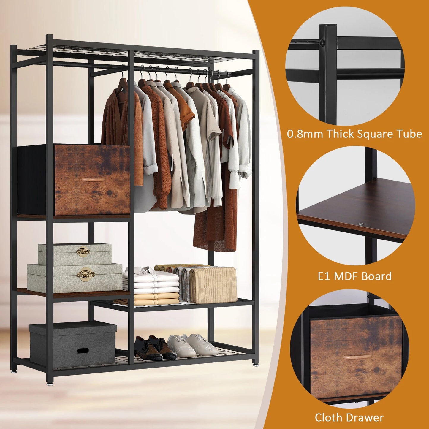 Heavy Duty Freestanding Clothes Rack