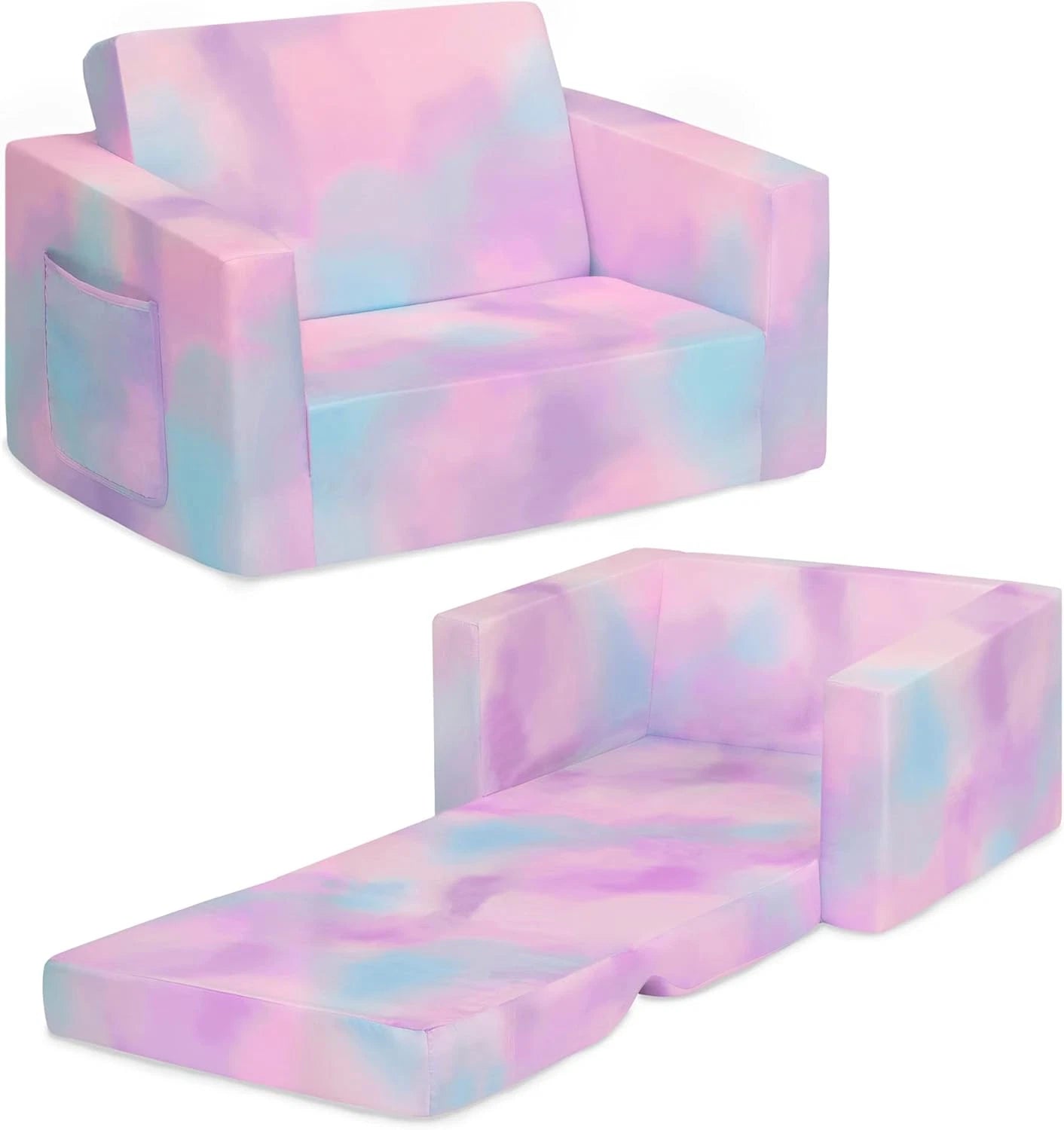 Unicorn Toddler Couch – 2-in-1 Convertible Kids Sofa & Nap Bed
