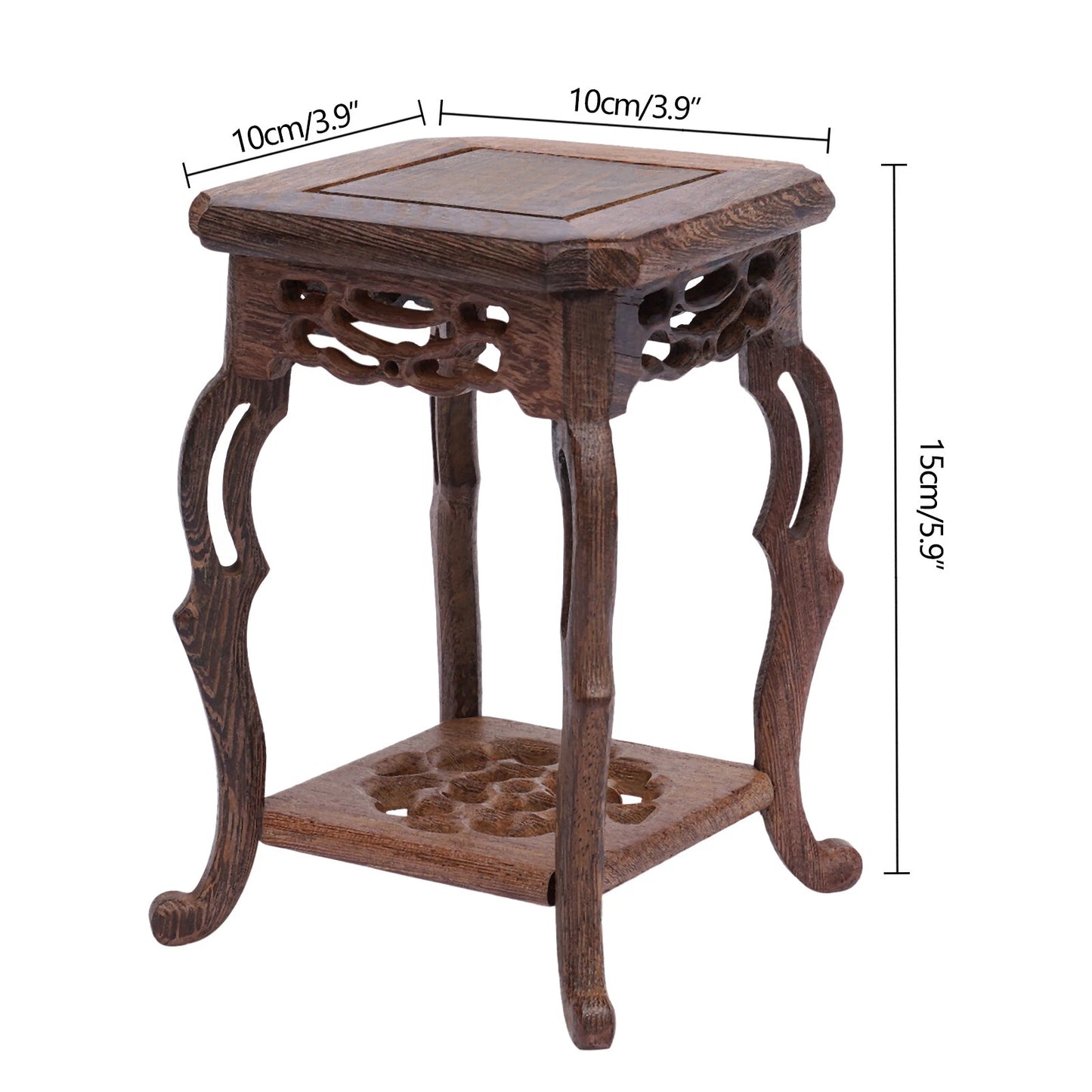 Vintage-Inspired Bonsai Base – Wood Art Deco Rack
