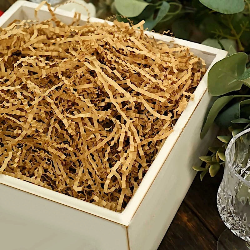 Natural 8 oz Crinkle Cut Kraft Paper Shreds