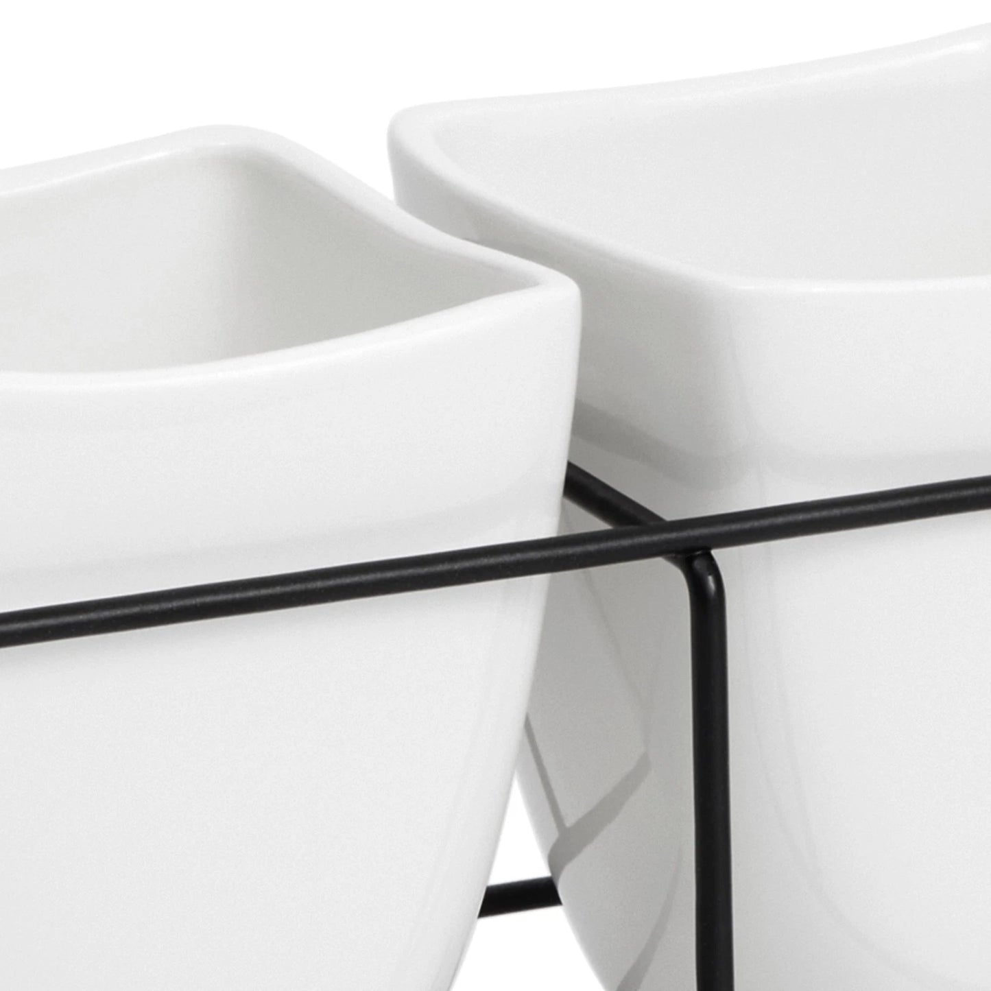 3-Piece White Ceramic Utensil Holder Set