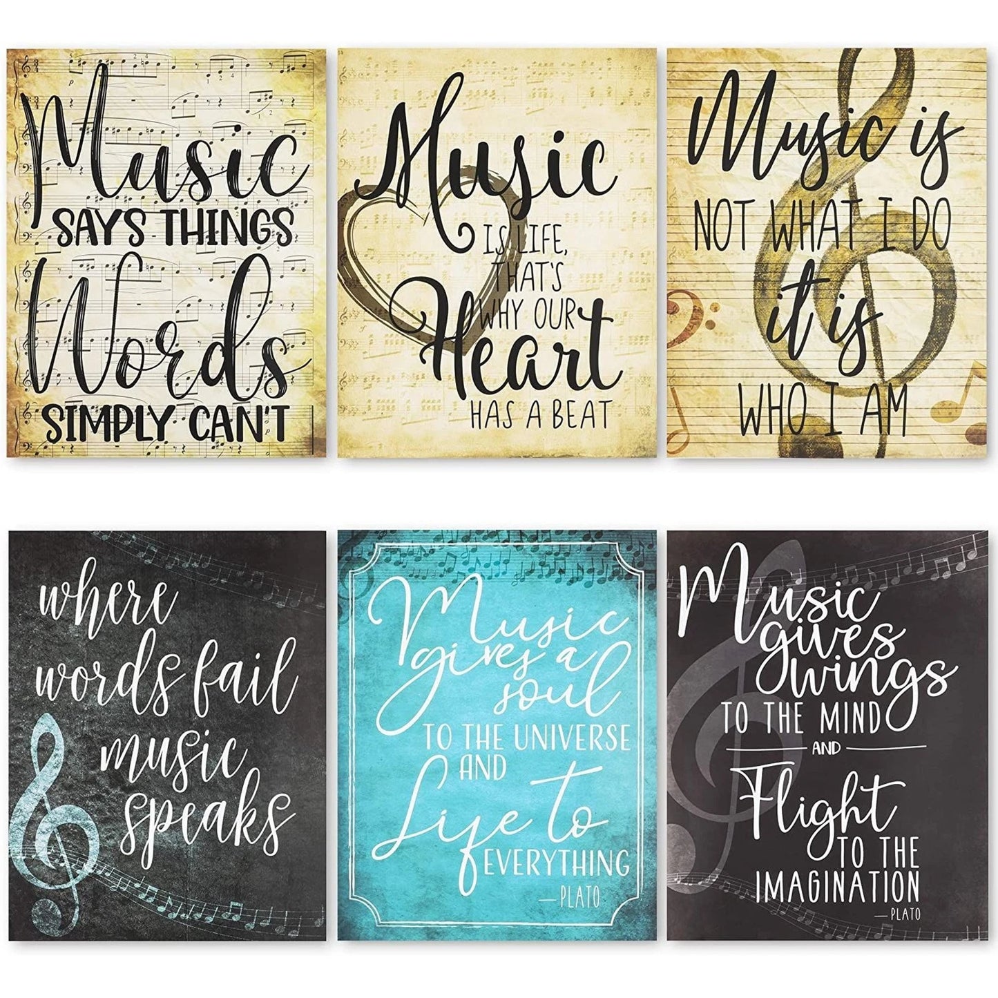 Music Classroom Posters with Inspirational Quotes