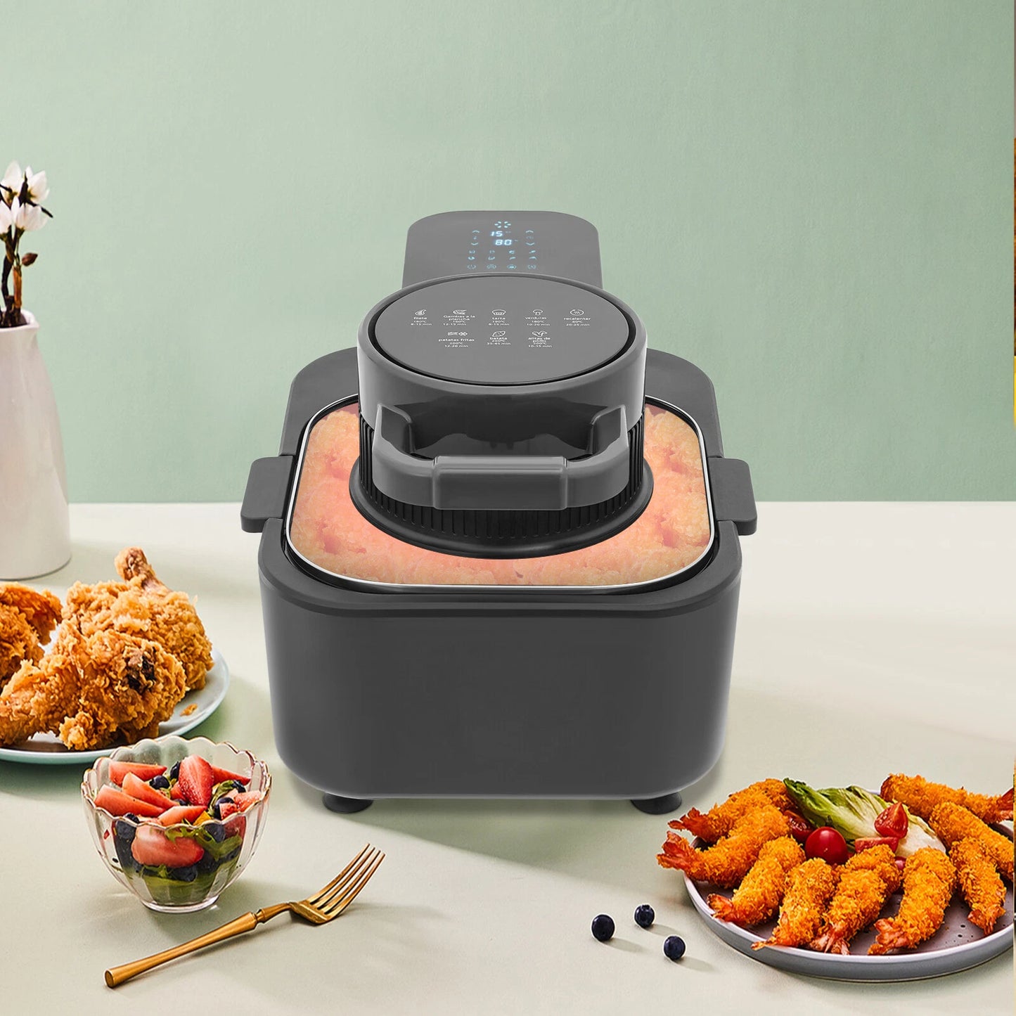 Countertop Digital Air Fryer with Temp & Timer Control