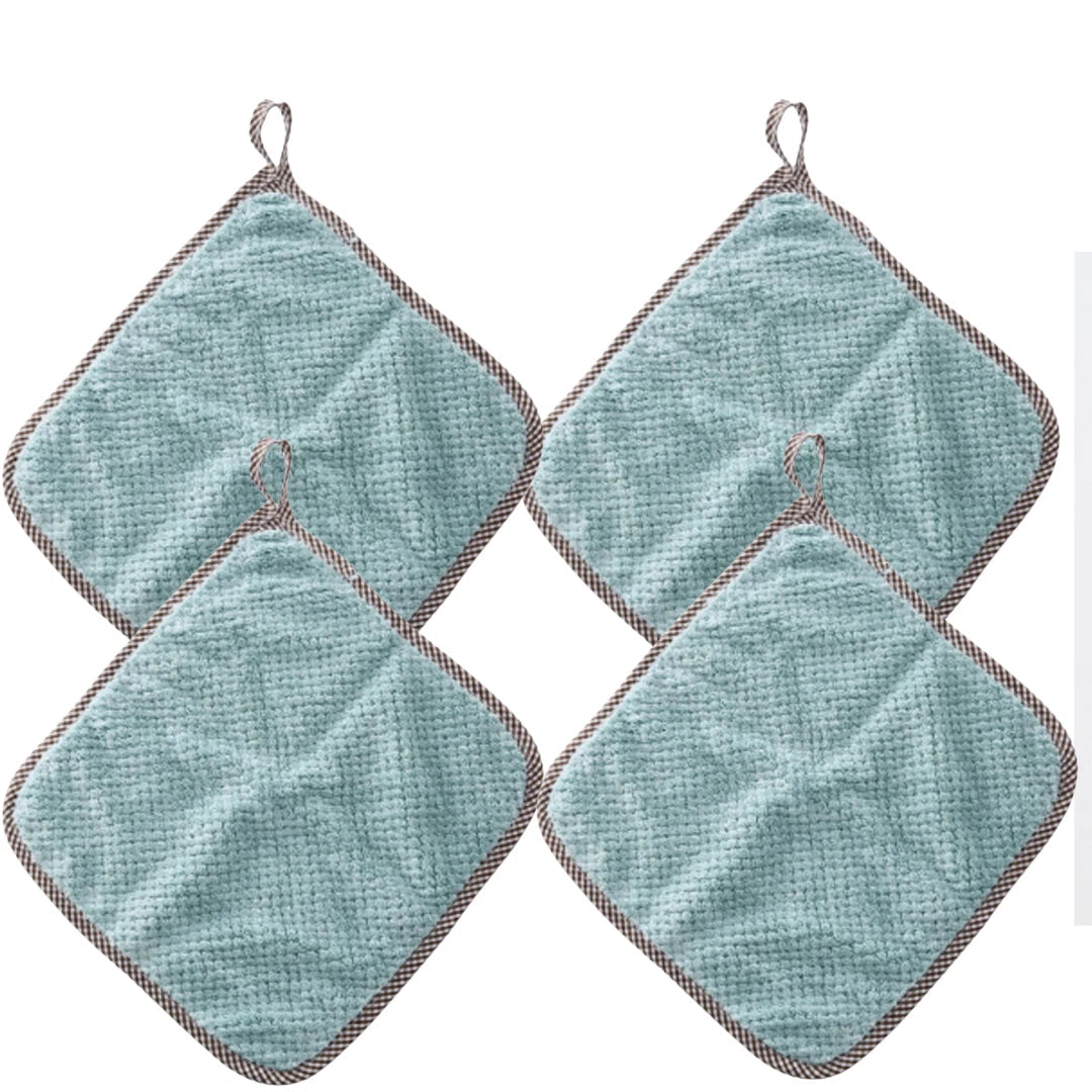 4× Coral Velvet Dish Cloths