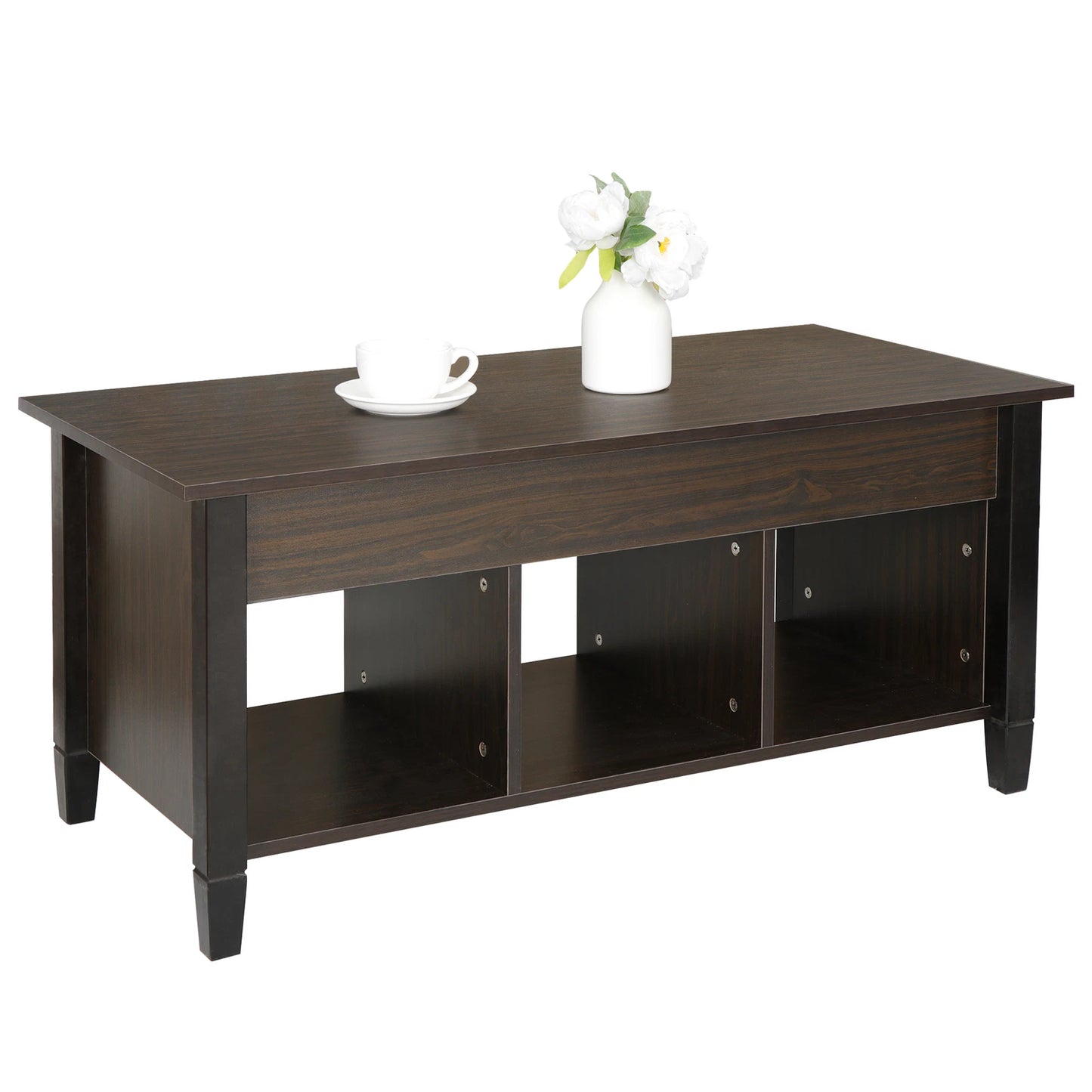 Lift-Top Coffee Table with Hidden Storage