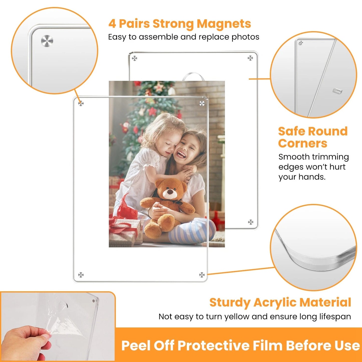 4Pcs Acrylic Photo Frames