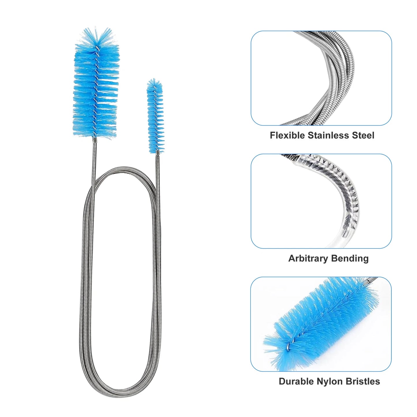 12-Piece Glass Tube Pipe Cleaner Brush Set