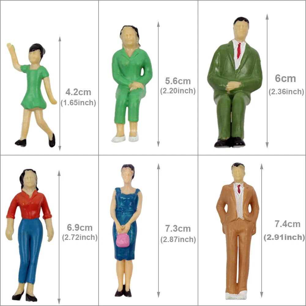 14pcs 1:25 Miniature Painted Figures