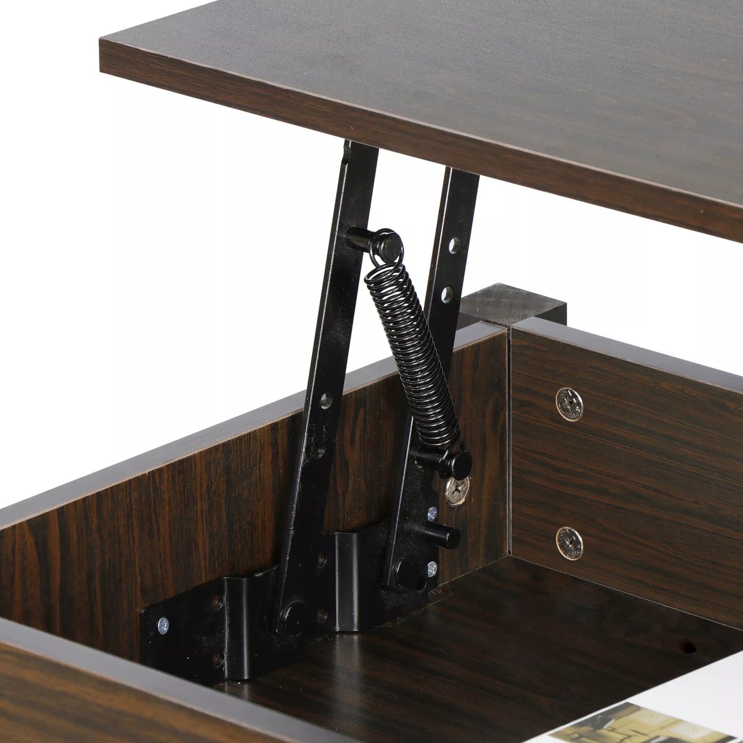 Lift-Top Coffee Table with Hidden Storage